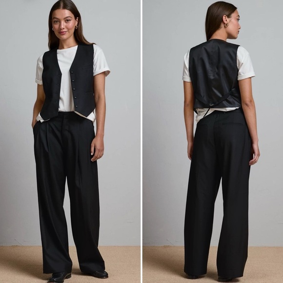 American Eagle Outfitters Pants - American Eagle | AE77 Premium Pleated Trouser Wool Blend in Black